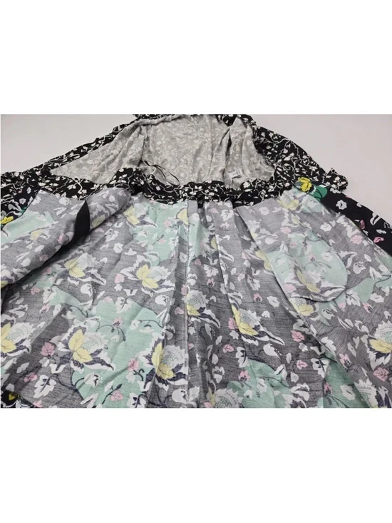 DVF Diane Von Furstenberg Amelianna Wrap Dress Black Multi Print Size 8 Womens - Picture 9 of 12